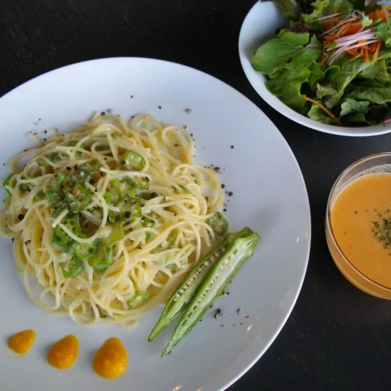 豆乳クリームパスタ( ララカフェ)