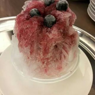 ブルーベリーのかき氷( ララカフェ)