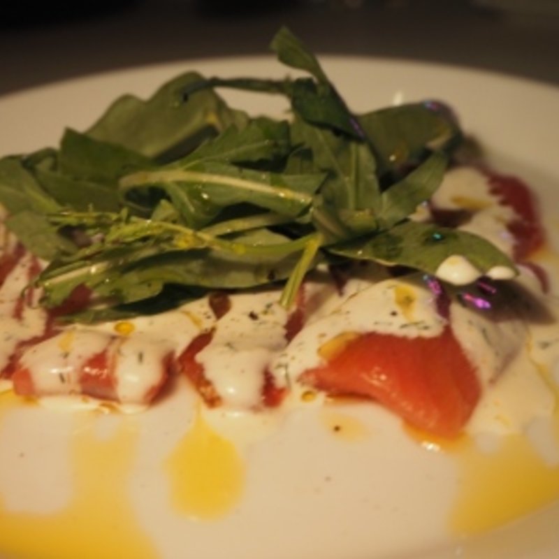 中トロのカルパッチョレフォールディルソース(マディソン ニューヨーク キッチン)