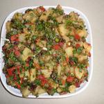 kozlenmis biber ve patates salatasi(Zeytin Cafe & Ev Yemekleri)