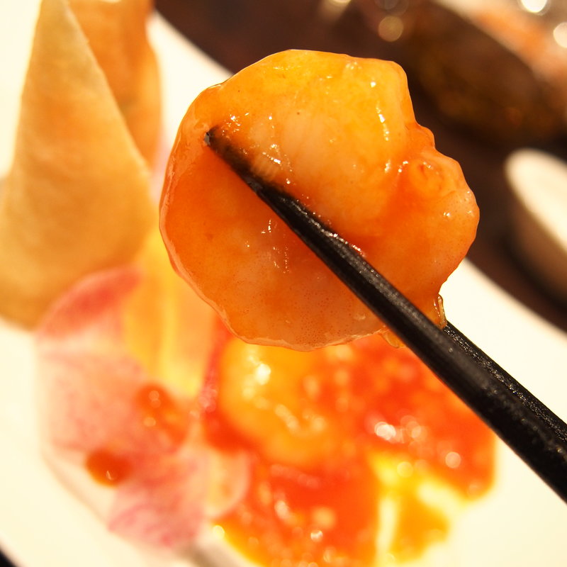 海老2種(海老のチリソースと海老の春巻き)(中国料理　香府)