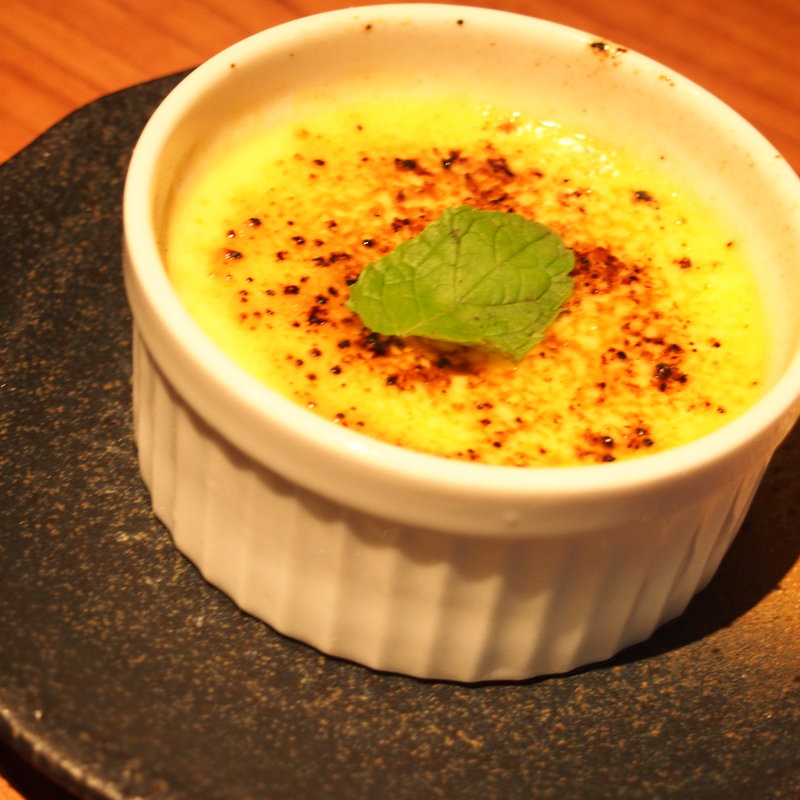 ライムと生姜のクリームブリュレ(串焼専門 佐五右衛門)