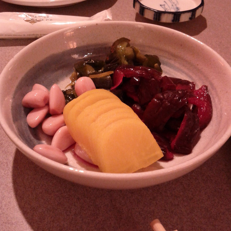 Tsukemono (pickled vegetables)(Sushi California)