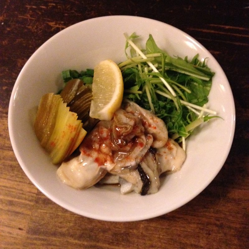 生ガキのワインビネガーポン酢(豚番長 京急蒲田店)