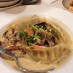 Salmon gyoza