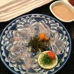 Sea bass sashimi