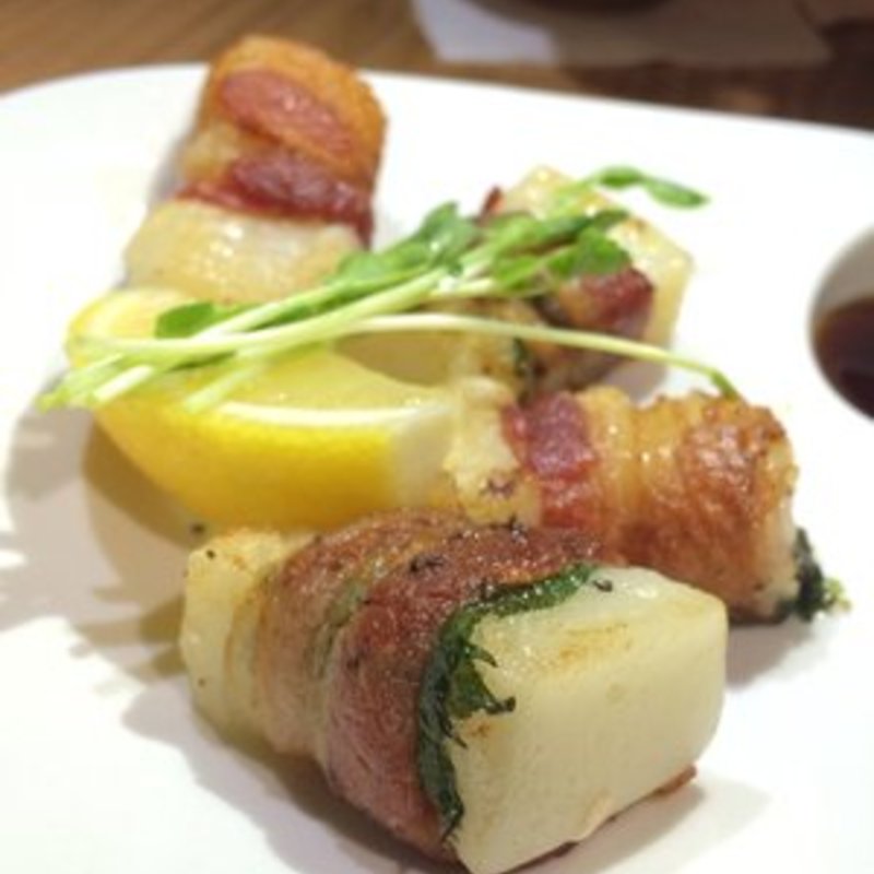 Bacon wrapped mochi (Nagomi Japanese Teppan )