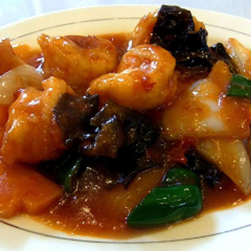 エビの辛味噌炒め(エビチリ）(味苑 （四川料理 ）)