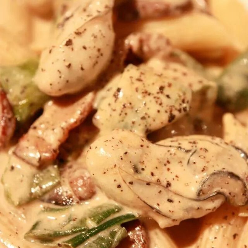 かきとベーコンのネギのカルボナーラ(AGカフェ （AG cafe）)