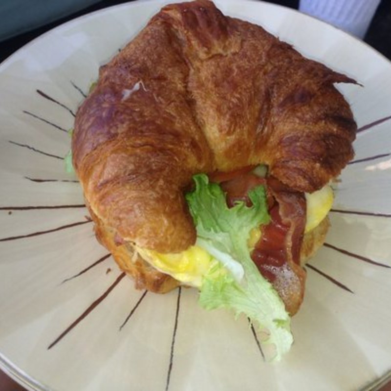 croissant bacon sandwich(Island Brew Coffeehouse)