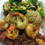 steak and garlic shrimp plate(Shore Fyre Fresh Grill )