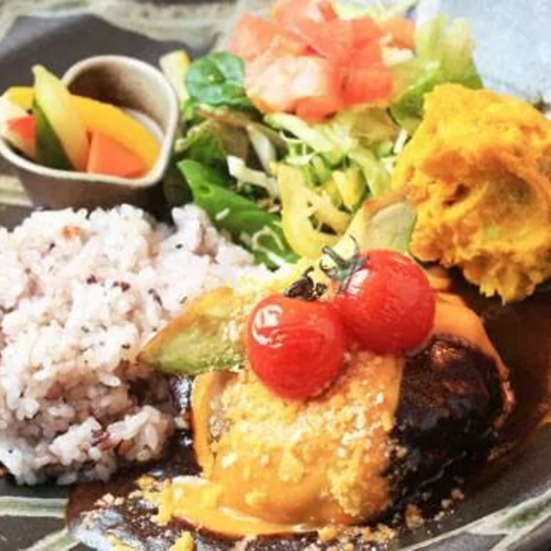 デミソース煮込みハンバーグ(かぼ茶庵 )