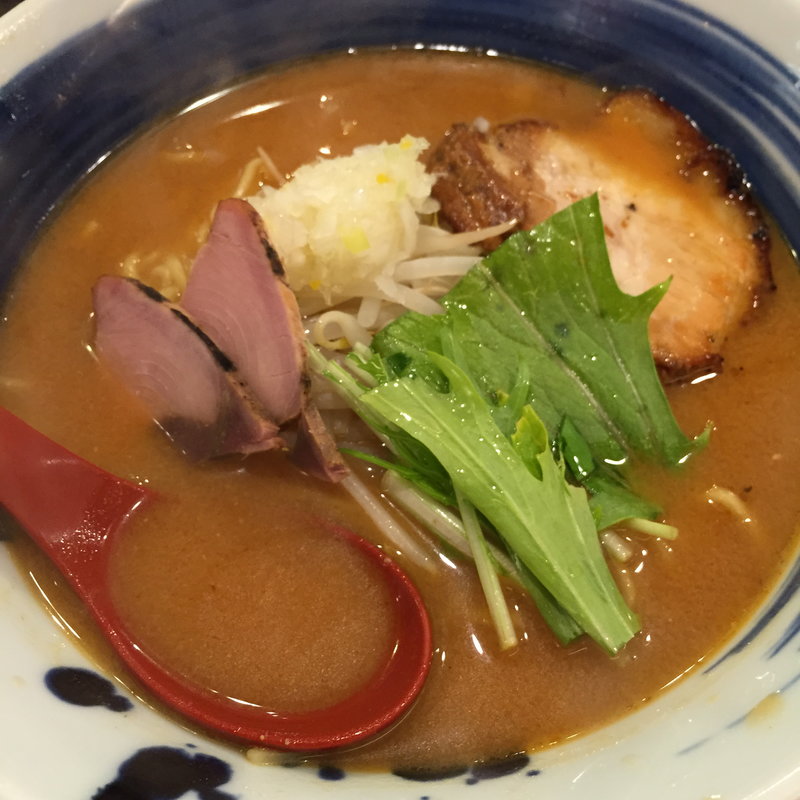 土佐カツオ味噌ラーメン(麺屋・國丸 梅田店。)