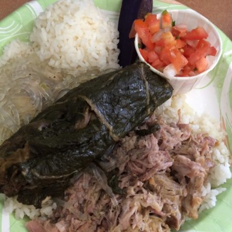 Lau lau and kalua pork plate(100% Hawaiian LLC)