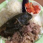 Lau lau and kalua pork plate