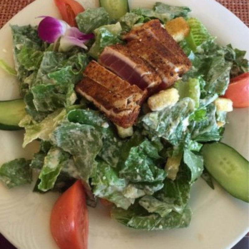 Seared Ahi with Caesar Salad(Waikele Country Club Restaurant)