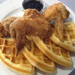 Fried chicken and waffles(Hughley’s Southern Cuisine)