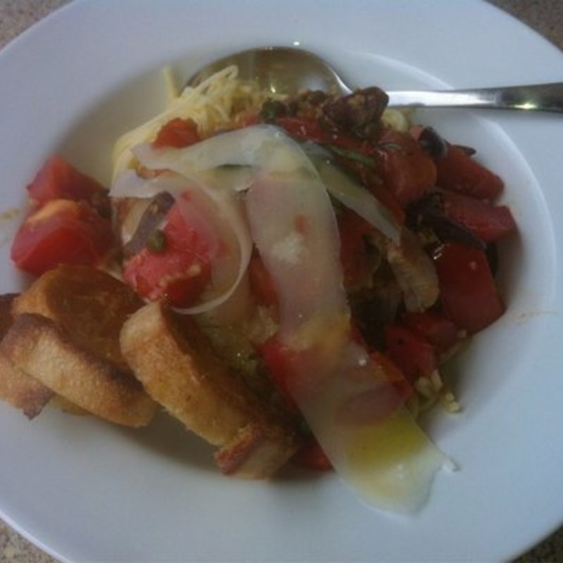 Fish bowl with angel hair pasta(Paul’s Place)