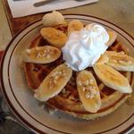 Banana mac nut waffle