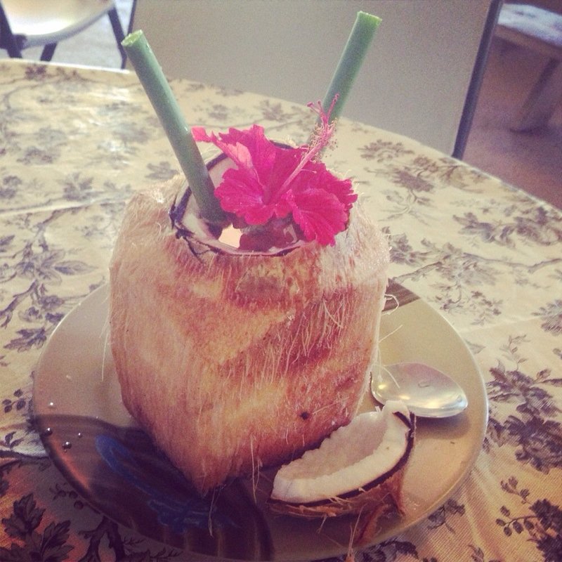 Fresh coconut water(Nutcharee’s Authentic Thai Food)