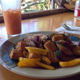 eggplant basil (Nutcharee’s Authentic Thai Food)