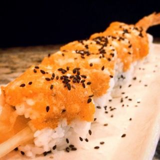 Shrimp Tempura Spicy Tuna Roll (What The Fish)