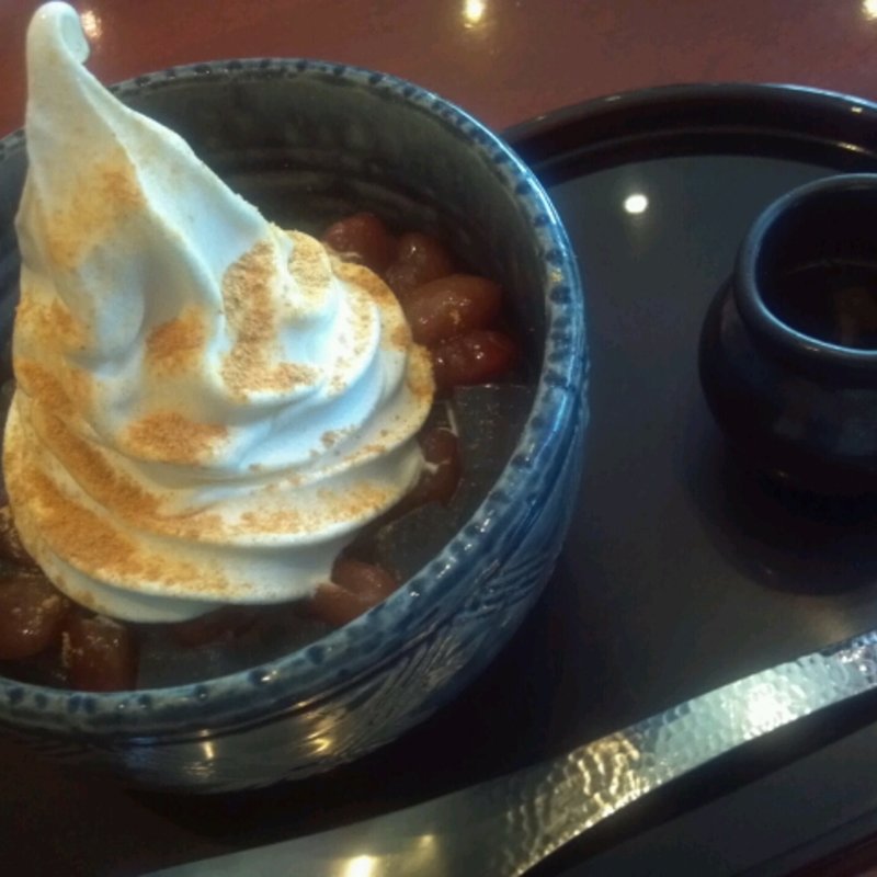 自家製金時のクリーム豆かん(麻布茶房 ウィング高輪店)