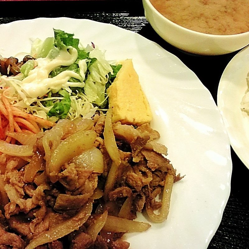 豚肉生姜焼き定食(喫茶さざんか )