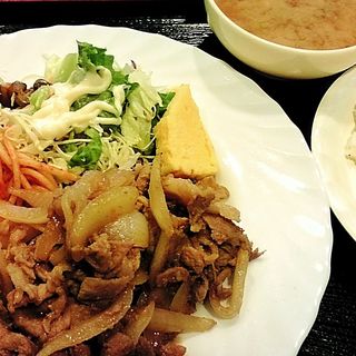 豚肉生姜焼き定食(喫茶さざんか )