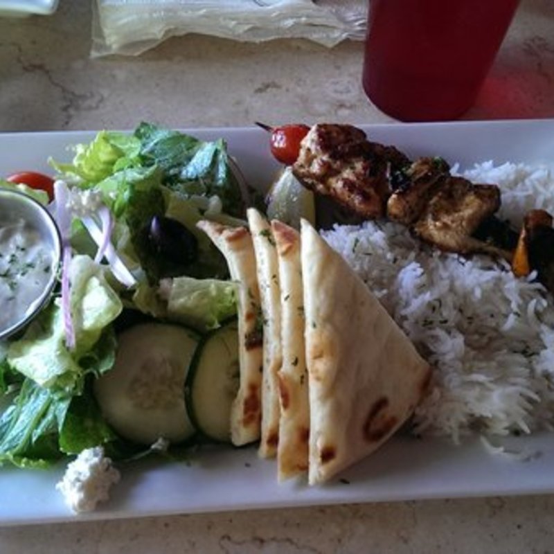 Chicken kabob(The Fat Greek)