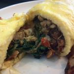Chicken pesto omlette (Sweet E's Cafe)