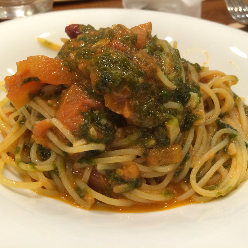 フレッシュトマト青のりアンチョビのフェデリーニ(スオーロ・ダル・スオーロ)