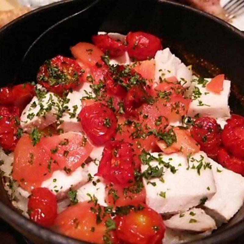 リゾットしっとり鶏胸肉とレモンの塩漬け山わさび添え(RIZO)