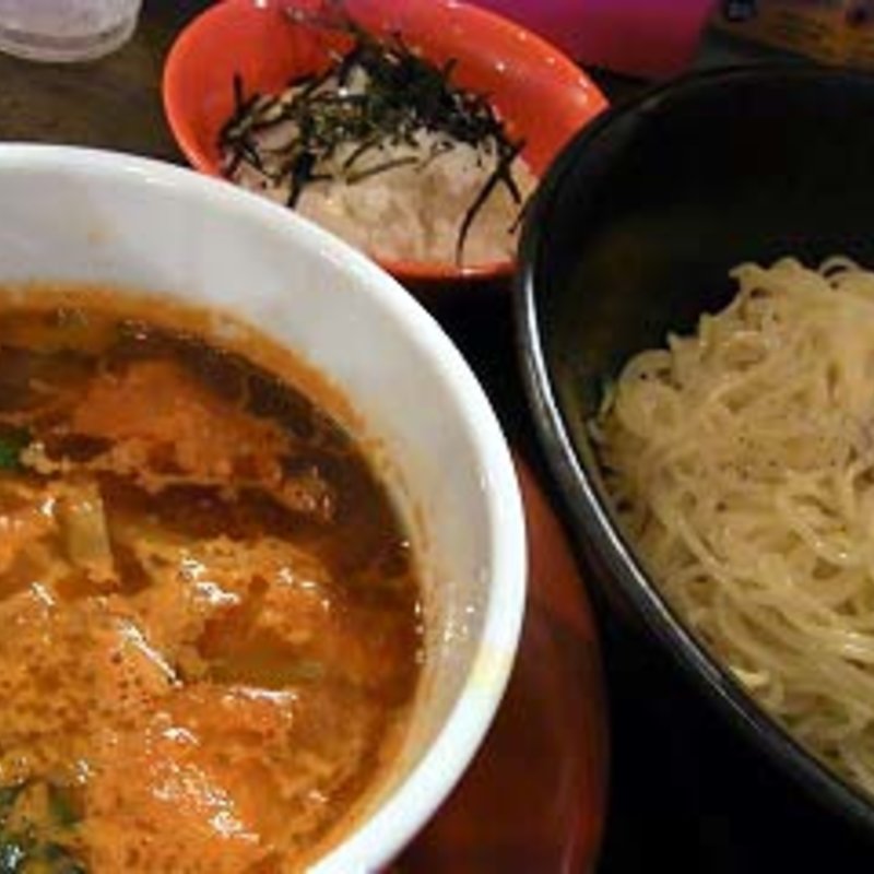 とび辛とうがらしつけ麺(真っ赤ならーめん とまこ 枚方市役所前店)
