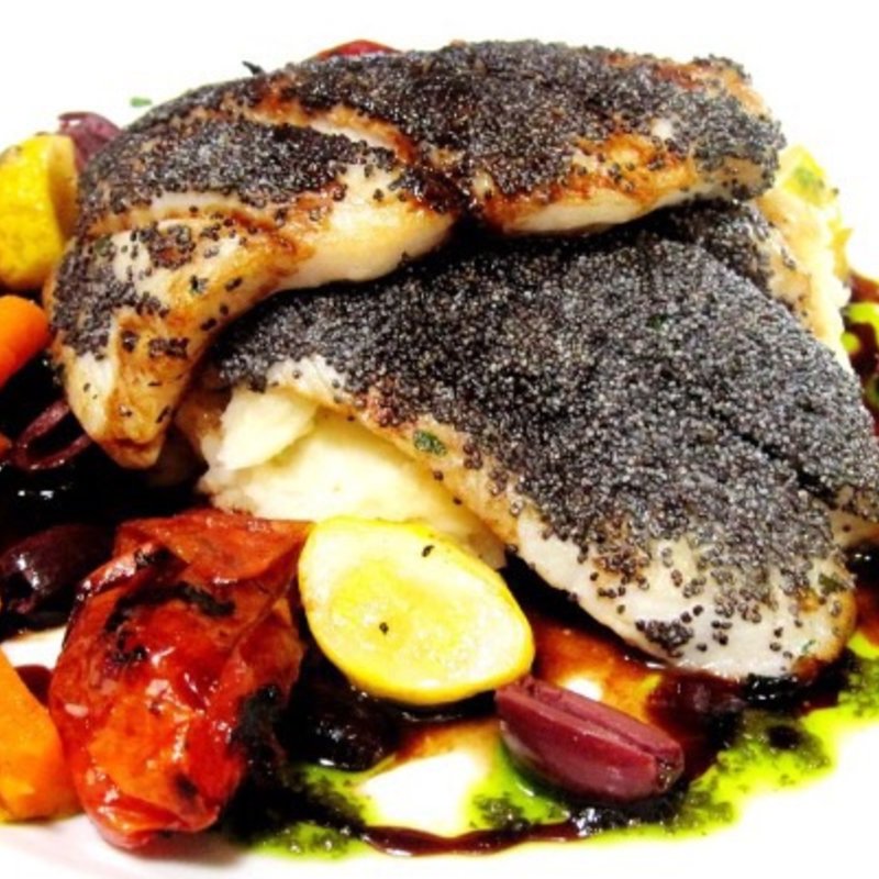 Poppy Seed Dusted Sole(Restaurant Christine)