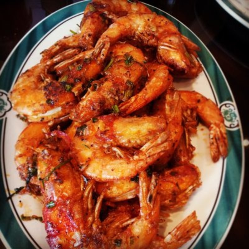 Fresh spicy salt and pepper prawns(Eastern Paradise Restaurant)