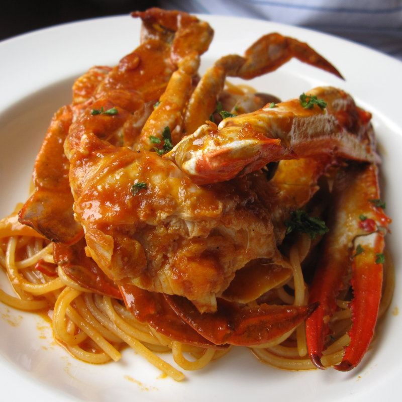 渡り蟹のトマトクリームスパゲティ(ピッツェリア·マルターノ)