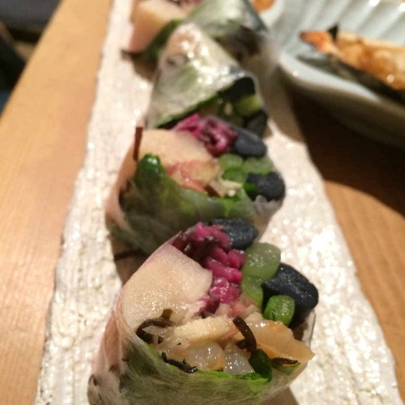 貝の和風生春巻き サラダ仕立て(あぶさん )