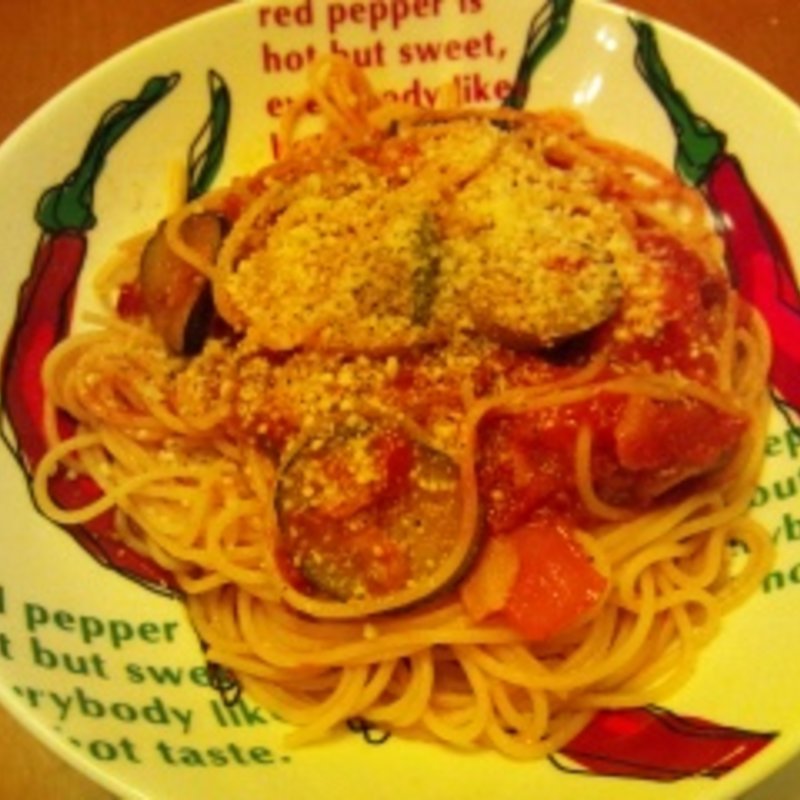 なすとトマトのパスタ(にんにく屋五右衛門 新宿高島屋店)