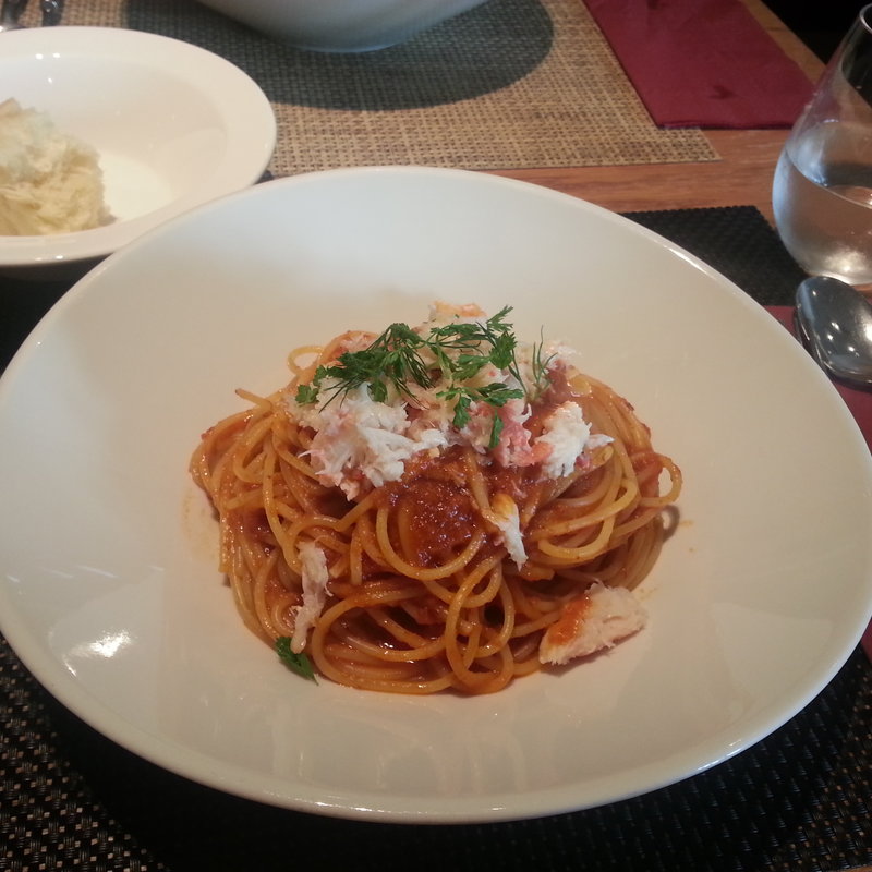 蟹のトマトクリームパスタ(AW kitchen TOKYO 新丸ビル店 （AWキッチン、エーダブリュキッチン）)