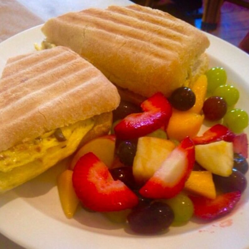 Bacon, mushroom, egg Panini(Gum tree)