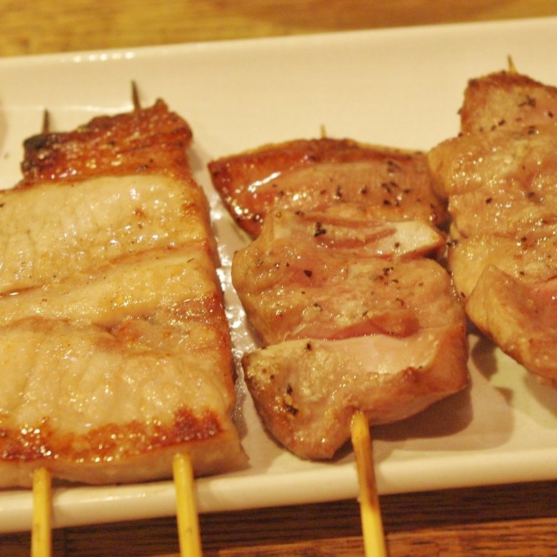 おまかせ5本盛り（ベーコン・たん・こめかみ）(日本再生酒場 門前仲町店 )