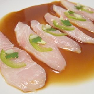 Kanpachi with Jalapeno Citrus Sauce(Sushi Karen)