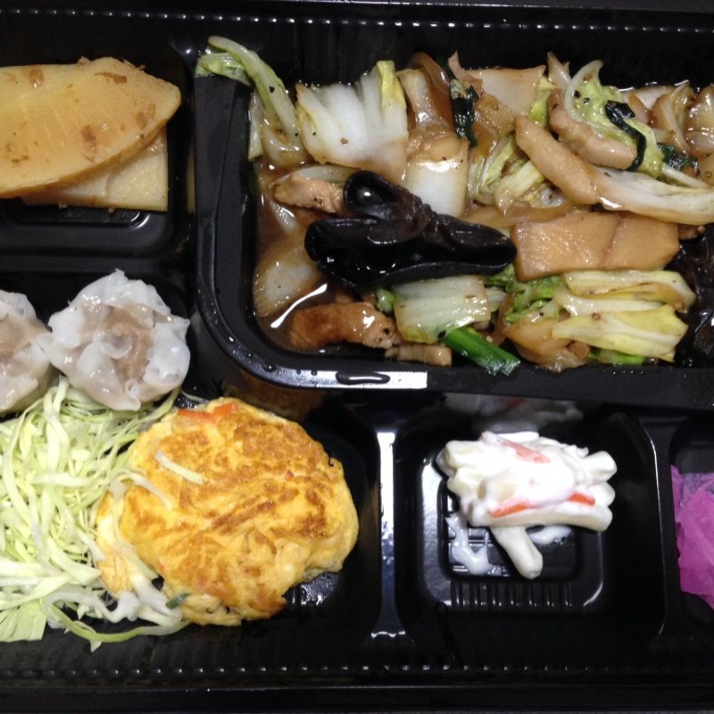 豚肉黒こしょう炒め定食(宝楽)