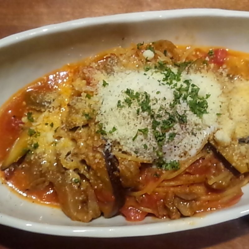 季節のスパゲッティ　牛肉と茄子のトマトソーススパゲッティ(CAFE DIVERGE)