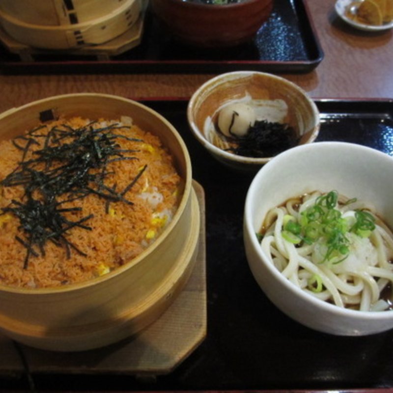 しゃけせいろセット（冷うどん）(せんば幸梅 )