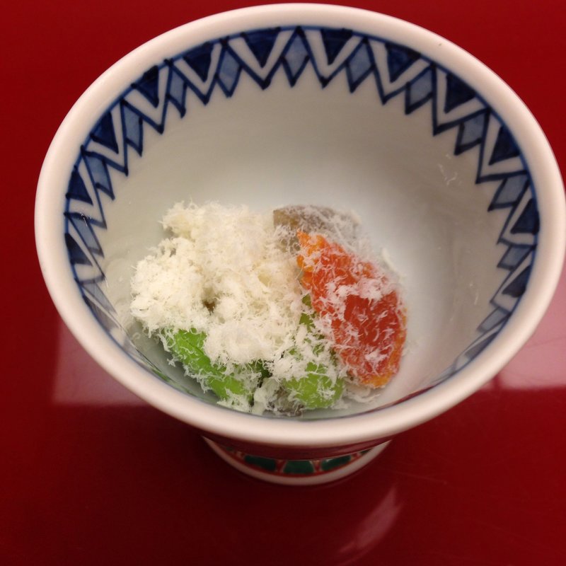 鯛でんぶ和え(日本料理 青山浅田)