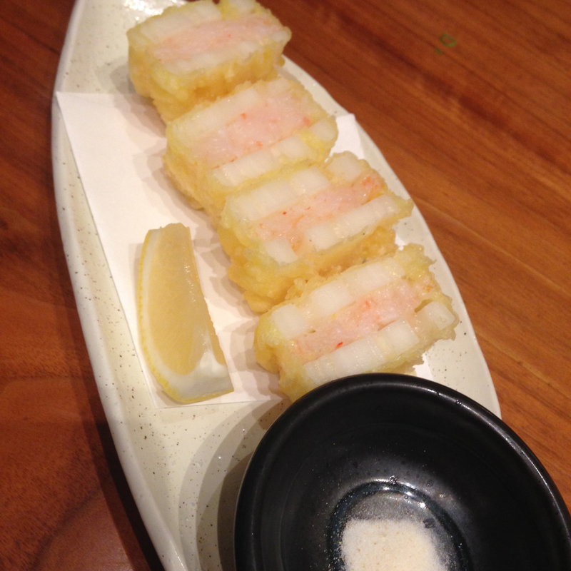 蓮根の海老つみれ　はさみあげ(旬和席 うおまん 三ノ宮店 （しゅんわせき うおまん）)