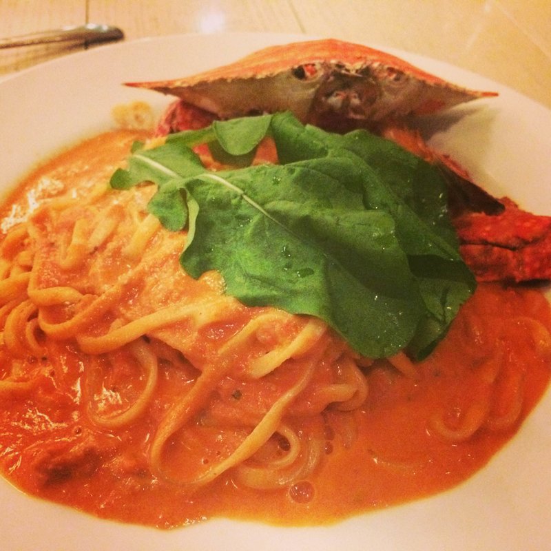 渡り蟹のトマトクリームソース(タールムビアンコ お台場)