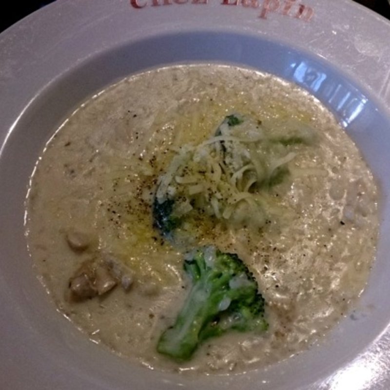 柔らかチキンとブロッコリーのチーズリゾット(トラットリア シェ ラパン)